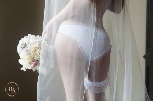 Bridal Boudoir, Bouquet, Bride Panties
